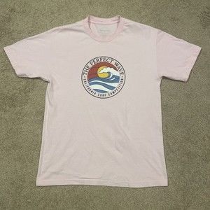 Barney Cools Mens Pink The Perfect Wave T Shirt Size Large